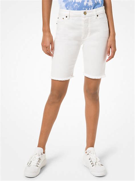 michael kors biker shorts|Denim Biker Shorts .